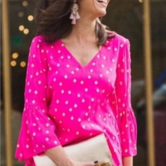 Lilly Pulitzer Caroline Tunic Dress Starry Chiffon Size Piñata Pink NWOT - Picture 10 of 10